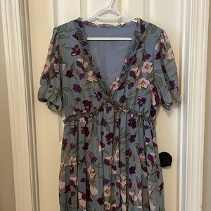 Floral boho maxi dress